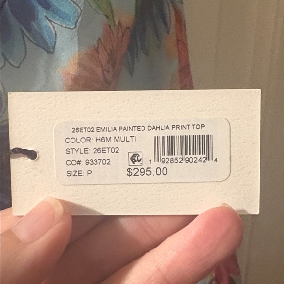 Milly Revolve NWT Emilia Painted Dahlia Print Top Size 0-2 - Picture 3 of 8